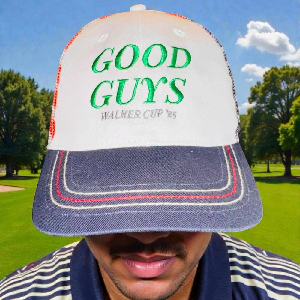 Good Guy’s Walker Cup 25 Gold Cap Trucker Hat Mesh Snapback NWOT